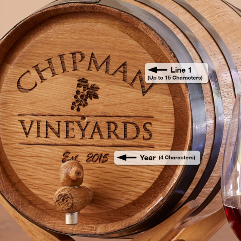 Personalized Oak Wine Barrel The Wine Kit