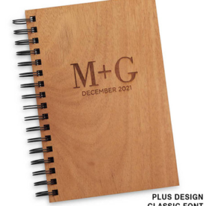 Personalized Wine Journal Mahogany Wood