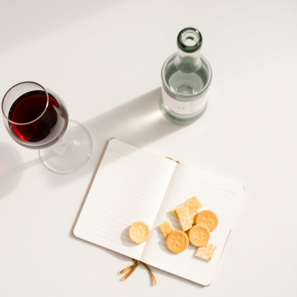 simple wine tasting setting