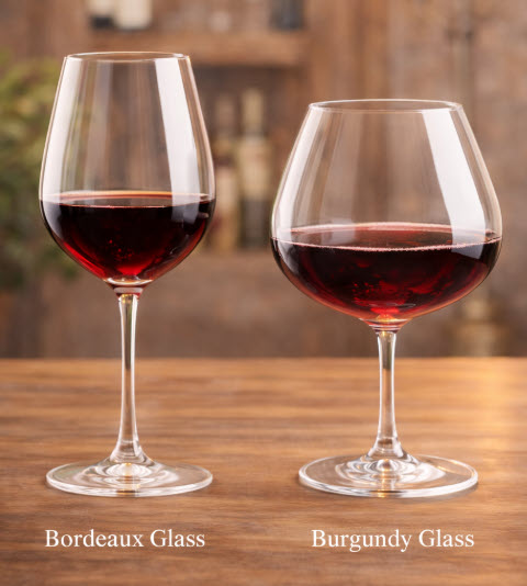 Bordeaux Burgundy wine glasses