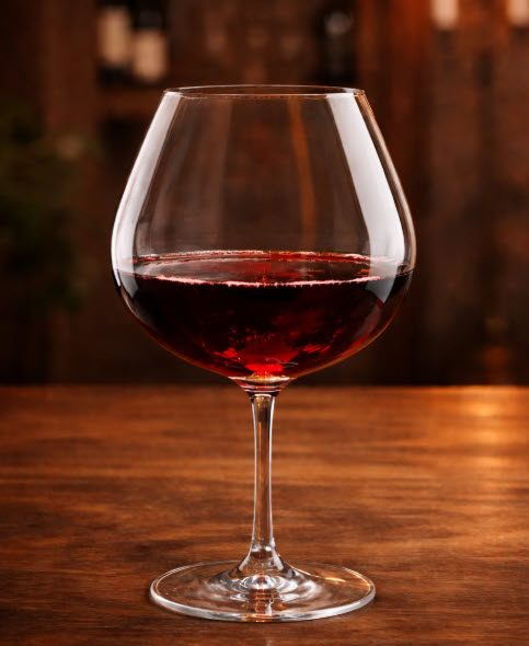 large bowl red wine glass