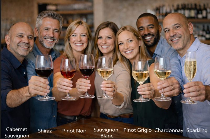 people toasting with wine