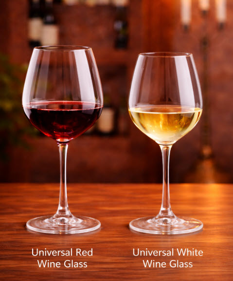 universal red white wine glasses