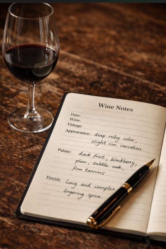 wine tasting notebook