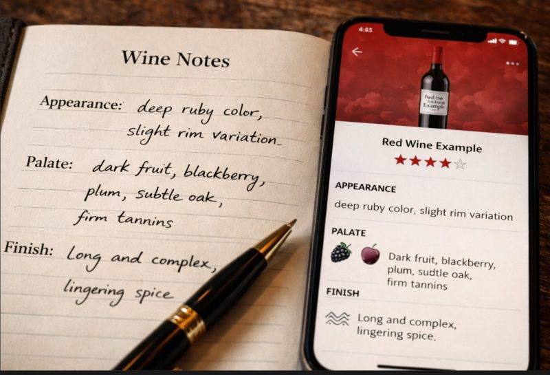 wine tasting notes
